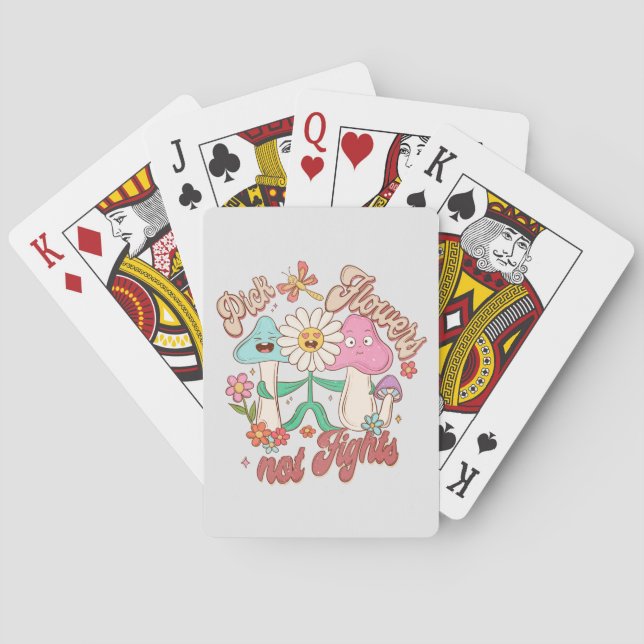 Jeu De Cartes Fleurs de prélèvement, pas combats | Champignons e (dos)