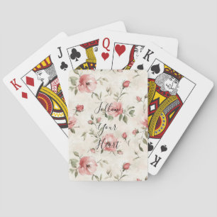 Jeu De Cartes Fleurs de roses roses 