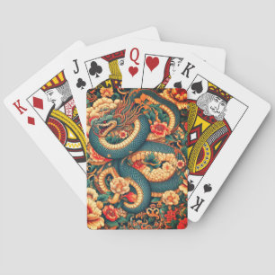 Jeu De Cartes Fleurs de serpent vert
