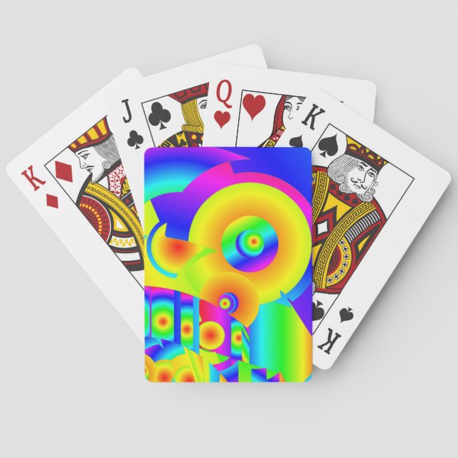 Jeu De Cartes Fleurs de soleil Abstraites (dos)