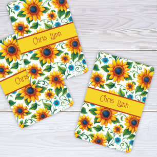 Jeu De Cartes Fleurs de soleil Art numérique jaune orange vert