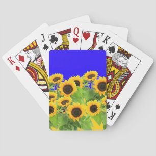 Jeu De Cartes Fleurs de soleil - Liberté Ukraine Paix drapeau uk