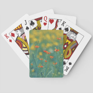 Jeu De Cartes Fleurs d'été (champ floral) (Fleurs rouges)