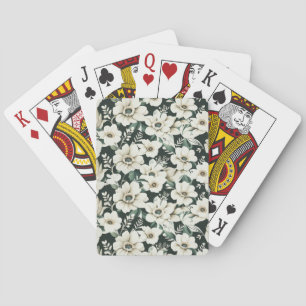 Jeu De Cartes Fleurs d'ivoire élégantes