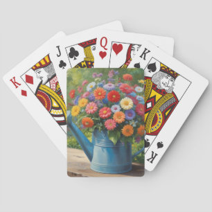 Jeu De Cartes Fleurs du jardin de printemps dans l'eau de canali