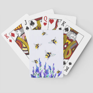 Jeu De Cartes Fleurs et abeilles volant Playing Cartes Printemps