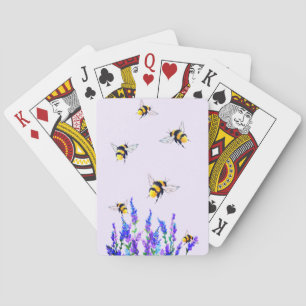 Jeu De Cartes Fleurs et abeilles volantes Jouer des cartes
