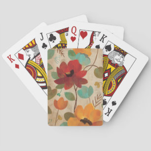 Jeu De Cartes Fleurs et bourgeons colorés