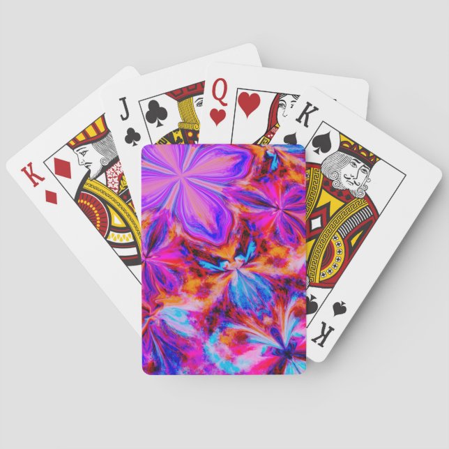 Jeu De Cartes Fleurs et papillons en Abstrait* (dos)