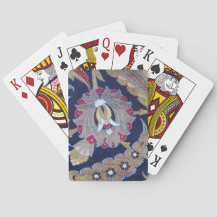 JEU DE CARTES FLEURS FLORALES ORIENTALES, FLEURS BLEU NOIR VERT