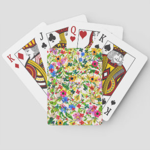 Jeu De Cartes Fleurs florales printanières jolies et colorées