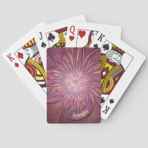 Jeu De Cartes Fleurs fractales florales modernes abstraites Nom