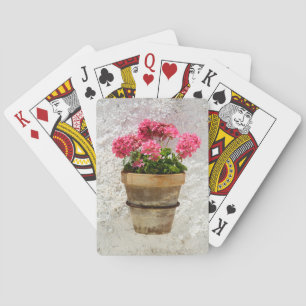 Jeu De Cartes Fleurs Géranium en fleur en pot
