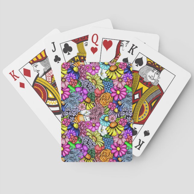 Jeu De Cartes Fleurs hippies super (dos)