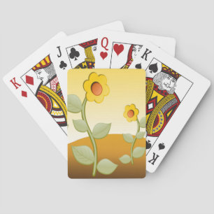 JEU DE CARTES FLEURS JAUNES