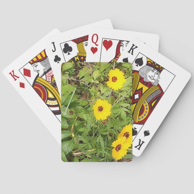 Jeu De Cartes Fleurs jaunes (dos)