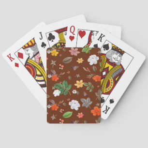 Jeu De Cartes Fleurs jaunes et roses blanches 12