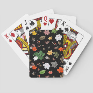 Jeu De Cartes Fleurs jaunes et roses blanches 8