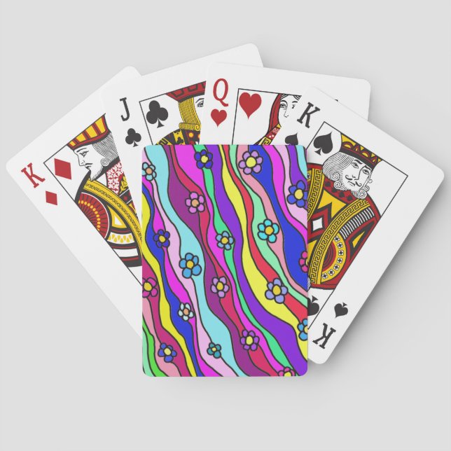 Jeu De Cartes fleurs Lecture de cartes (dos)