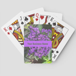 Jeu De Cartes Fleurs lilas violettes sauvages avec feuilles vert