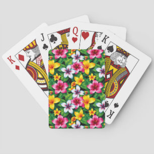 Jeu De Cartes Fleurs multicolores et Feuilles Motif-57577
