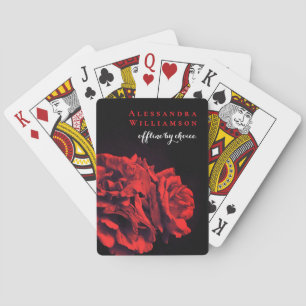 Jeu De Cartes Fleurs personnalisées inspirantes drôles roses noi