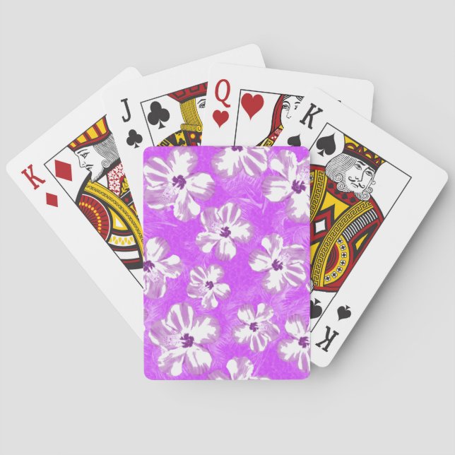 Jeu De Cartes Fleurs pourpres de ketmie (dos)