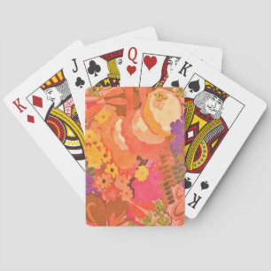 Jeu De Cartes Fleurs rose vintage Aquarelle botanique