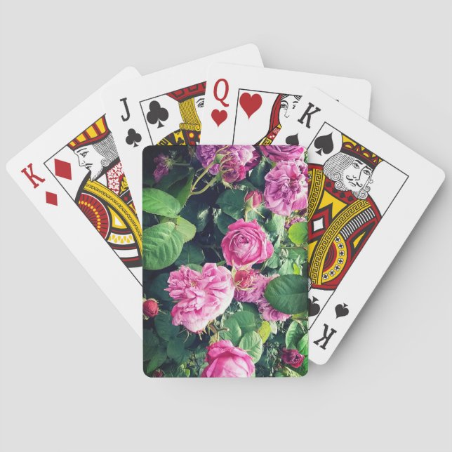 Jeu De Cartes Fleurs roses (dos)