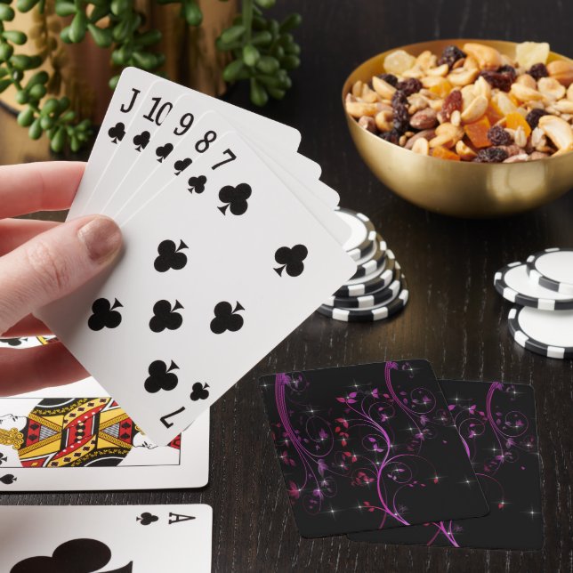 Jeu De Cartes Fleurs roses chaudes (In Situ)