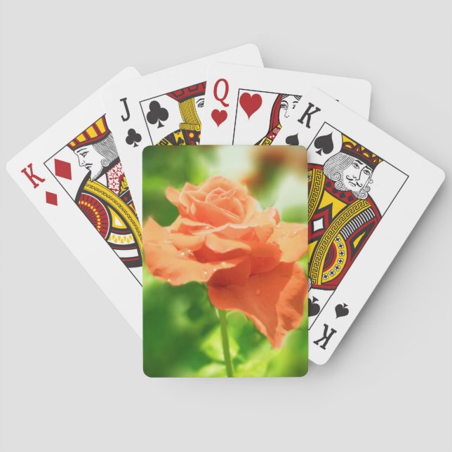Jeu De Cartes Fleurs Roses romantiques #2 (dos)