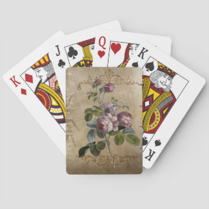 Jeu De Cartes Fleurs roses Vintages de charme