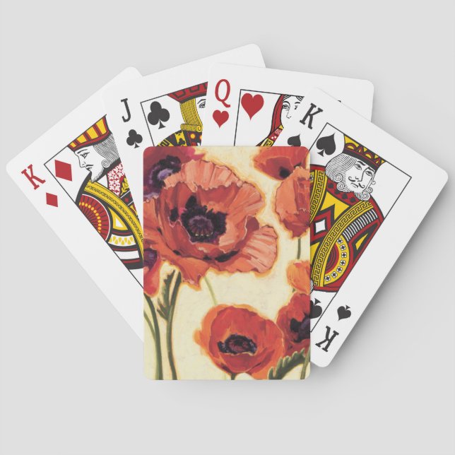 Jeu De Cartes Fleurs rouges (dos)