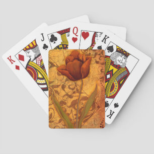 Jeu De Cartes Fleurs rouges II