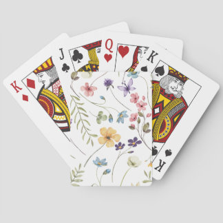 Jeu De Cartes Fleurs sauvages aquarelle |