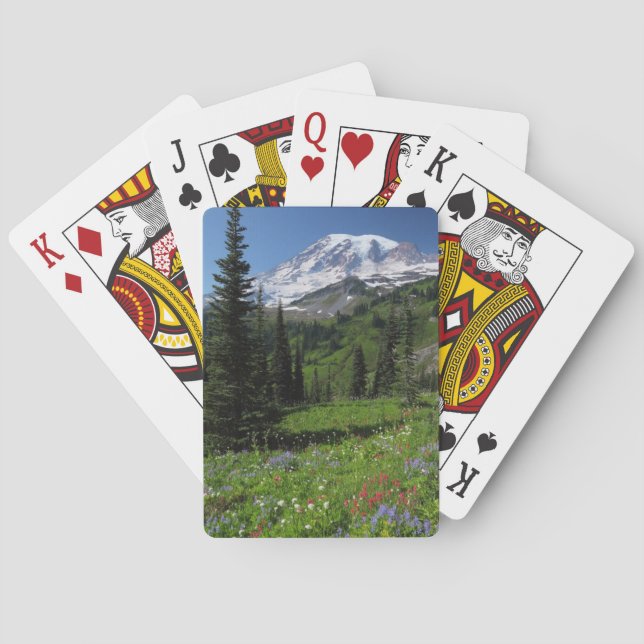 Jeu De Cartes Fleurs sauvages chez le mont Rainier (dos)