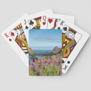 Jeu De Cartes Fleurs sauvages de lupins sur les collines