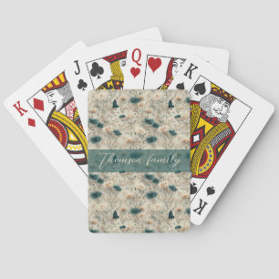 Jeu De Cartes Fleurs sauvages printanières vintage & papillon po