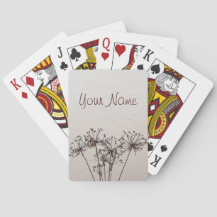 Jeu De Cartes Fleurs sèches par aquarelle