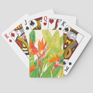 Jeu De Cartes Fleurs tropicales Oiseau du paradis