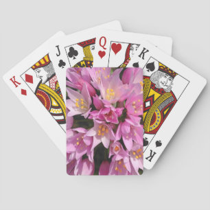 Jeu De Cartes Fleurs tropicales roses et jaunes