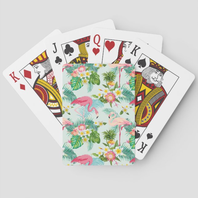 Jeu De Cartes Fleurs tropicales vintages et oiseaux (dos)