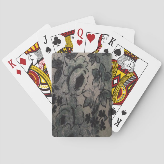 JEU DE CARTES FLEURS VERTES (dos)