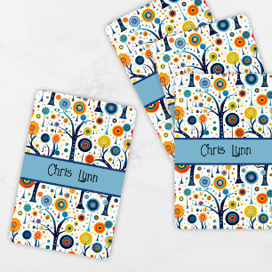 Jeu De Cartes Fleurs Vibe Mod vintages des années 60