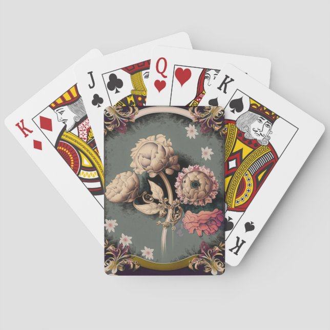 Jeu De Cartes Fleurs vintages (dos)