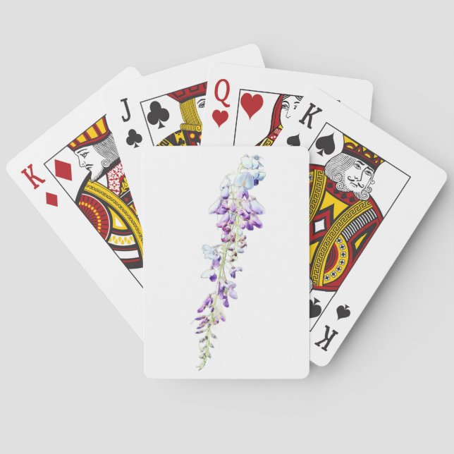 Jeu De Cartes Fleurs violettes (dos)