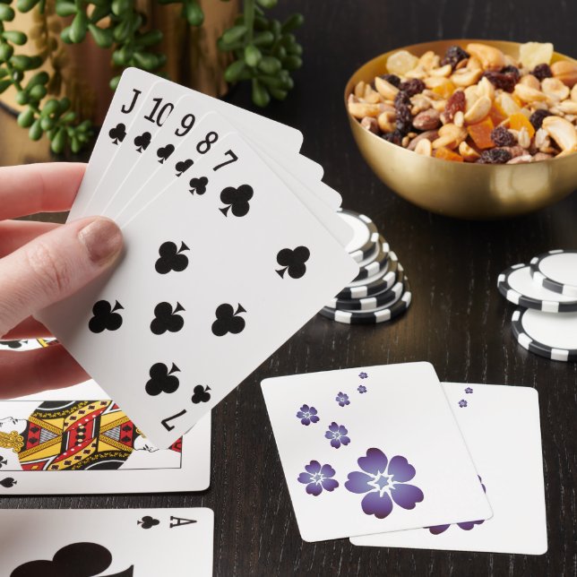 Jeu De Cartes Fleurs violettes (In Situ)