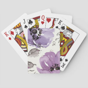 Jeu De Cartes Fleurs violettes