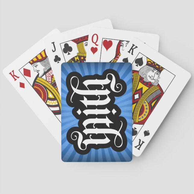 Jeu De Cartes FlipScript Ambigram Cartes de lecture (dos)