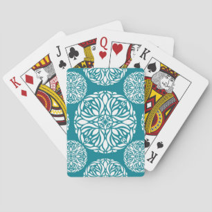 Jeu De Cartes Flocon de neige floral d'hiver